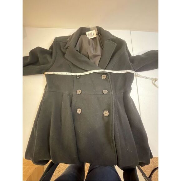 Torrid size 00 women’s coat black buttons NWT - Picture 2 of 6